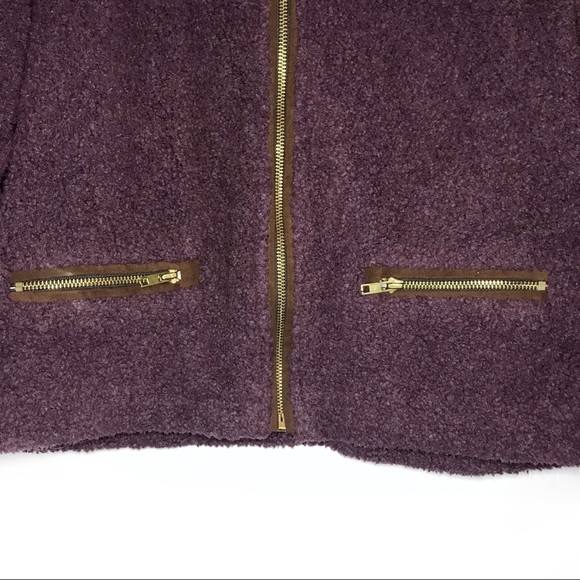 🌻3/$18 or 5/$25🌻Lago &Rosles Fuzzy Zip Up Jacket - Picture 4 of 6